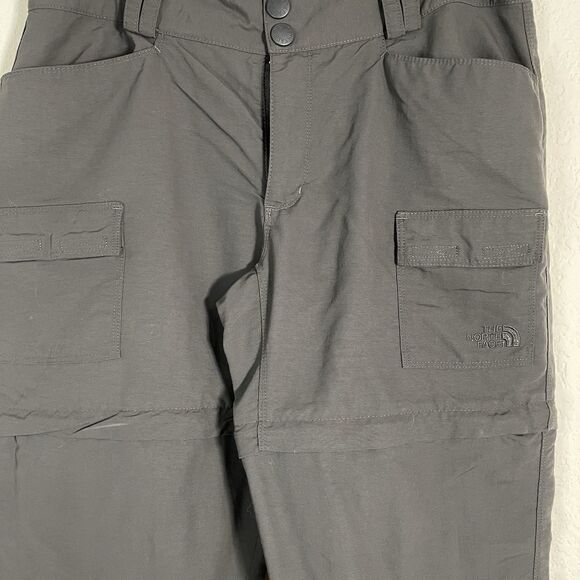 Womens North Face Convertible Pants Shorts Zip Off Hiking Walk Size 8 Gray - Picture 2 of 15